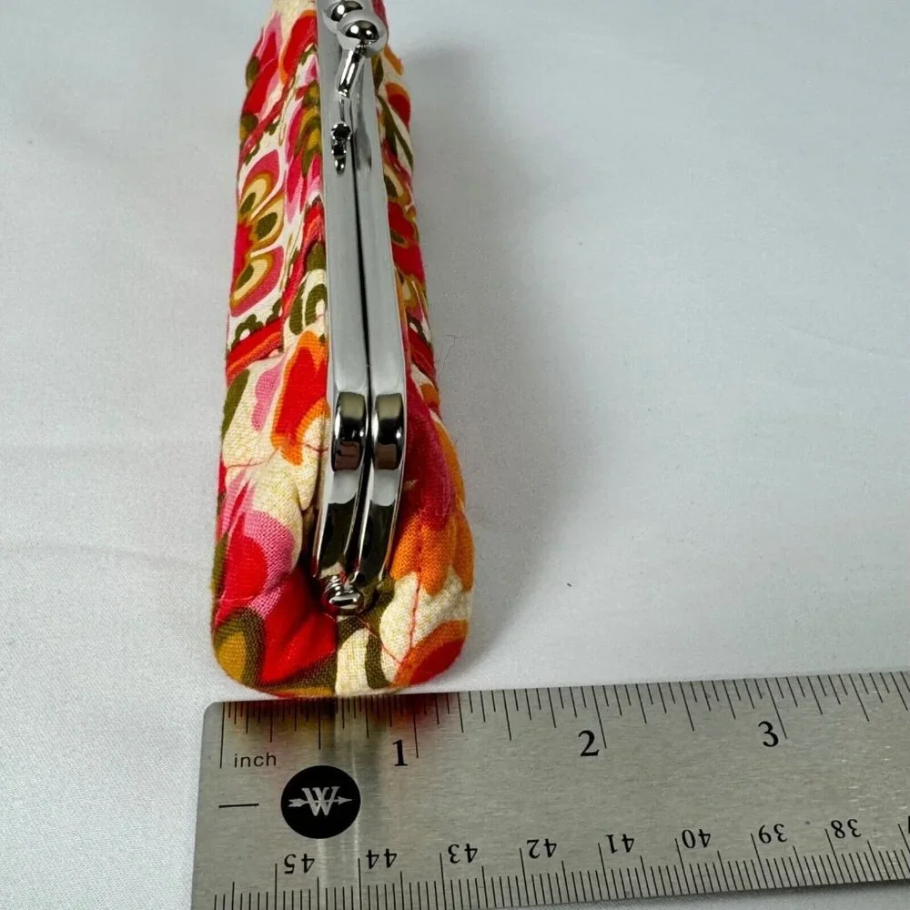Vera Bradley Folkloric Slim Glasses Case Kisslock Boho Floral Retired Pattern - Picture 7 of 10